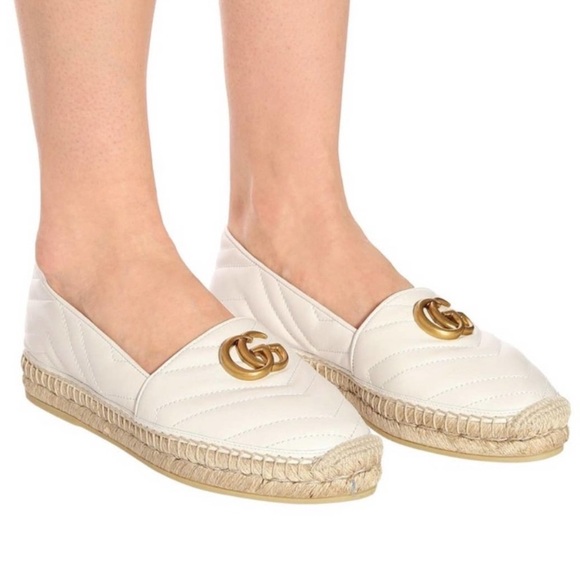 GUCCI Marmont Double G Logo Espadrilles Size 37.5 (7.5) - Picture 12 of 13